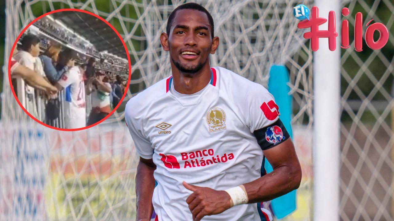 Imagen de Final Olimpia vs. Motagua: Fanática de Jerry Bengtson le robó un apasionado beso en pleno estadio