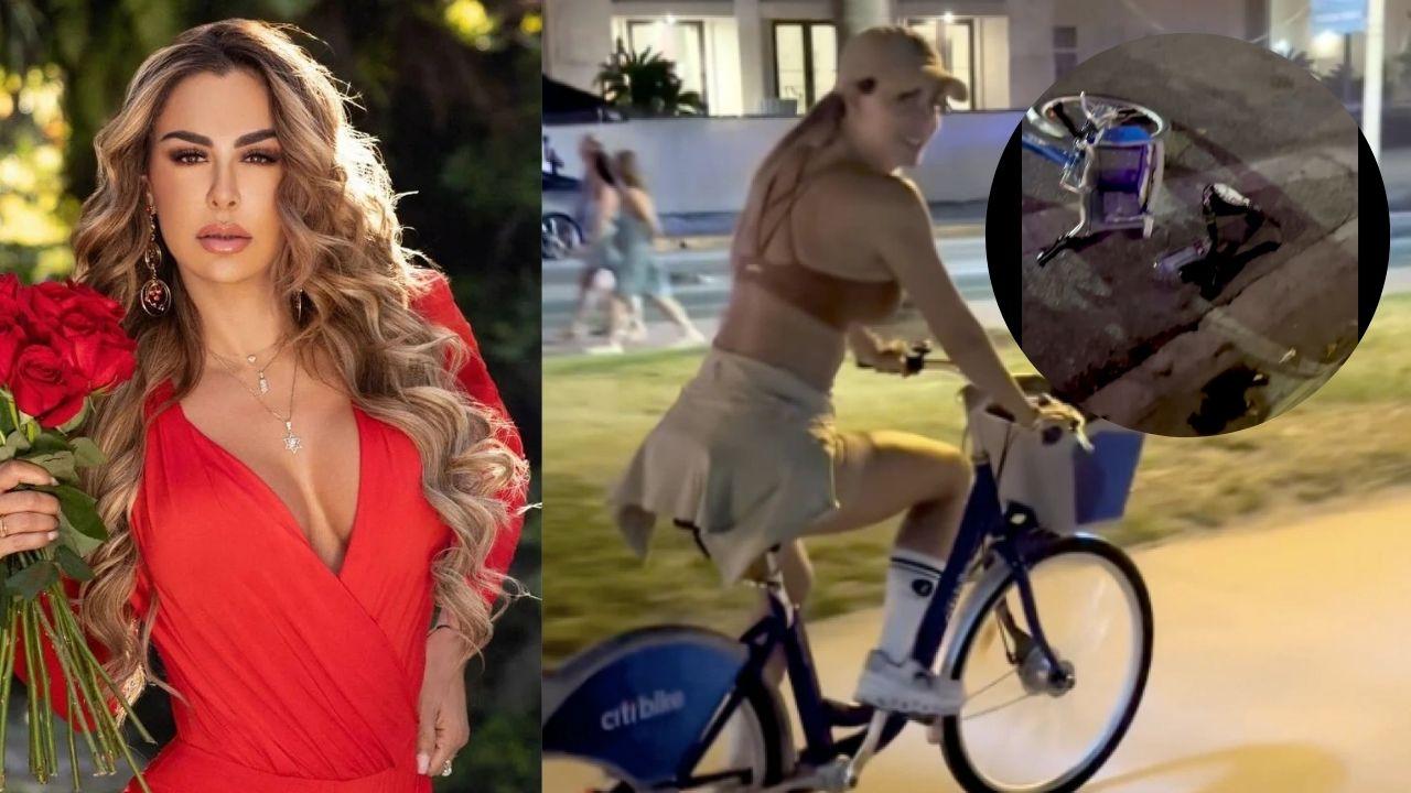 Imagen de Ninel Conde sufre accidente mientras daba un paseo en bicicleta por Miami