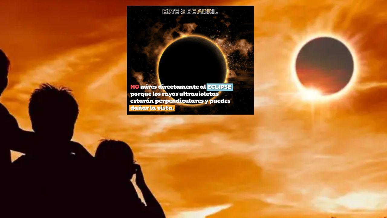 Imagen Principal de Nota: Eclipse solar total 2024: recomendaciones de Copeco para una observación segura