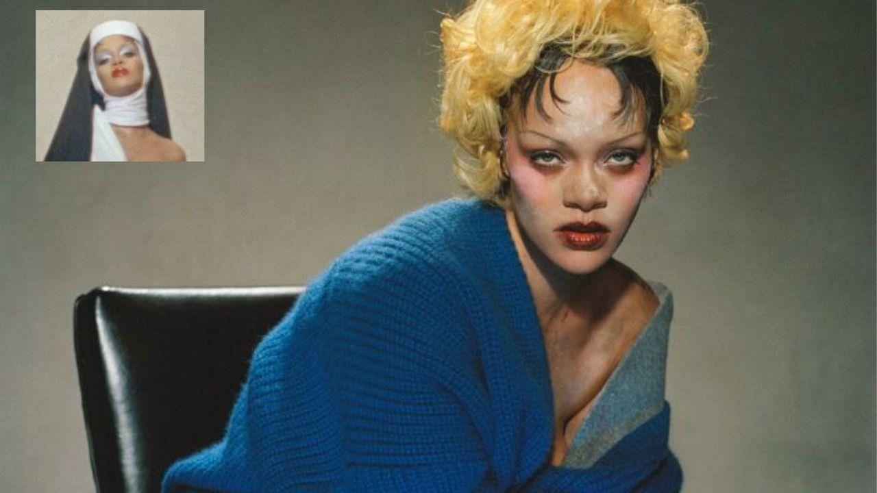 Imagen Principal de Nota: Rihanna enciende la polémica con atrevido look de monja en sesión de fotos