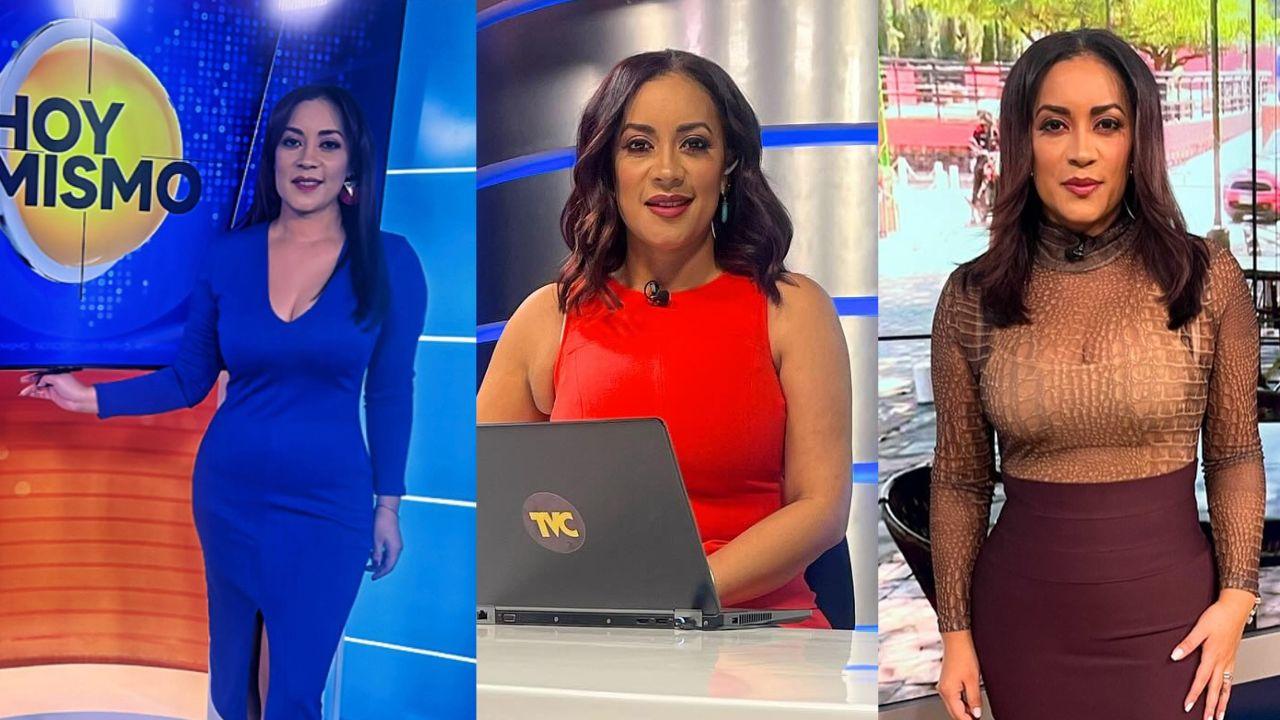 Imagen de Claudia Almendares, periodista de Hoy Mismo, derrocha talento y belleza en la pantalla de TSi