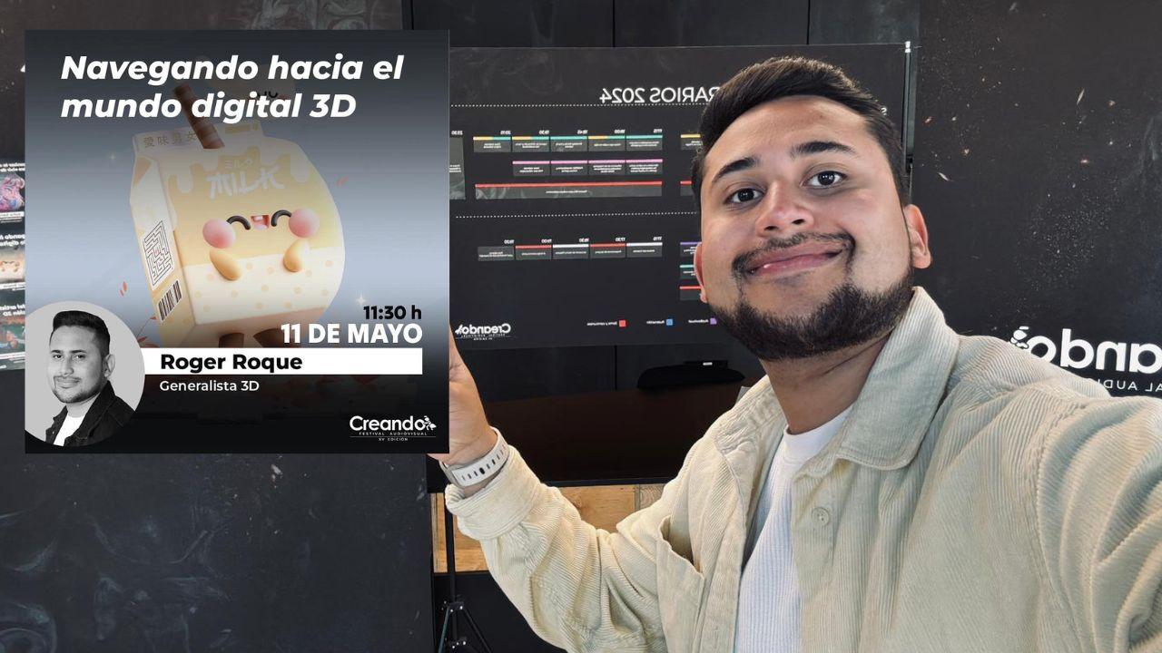 Imagen de Roger Roque, el hondureño que formó parte del Festival Audiovisual Creando en España como conferencista