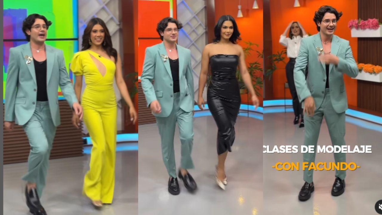 Imagen Principal de Nota: Facundo da clases de modelaje y postura a presentadores de Las Mañanas del 5