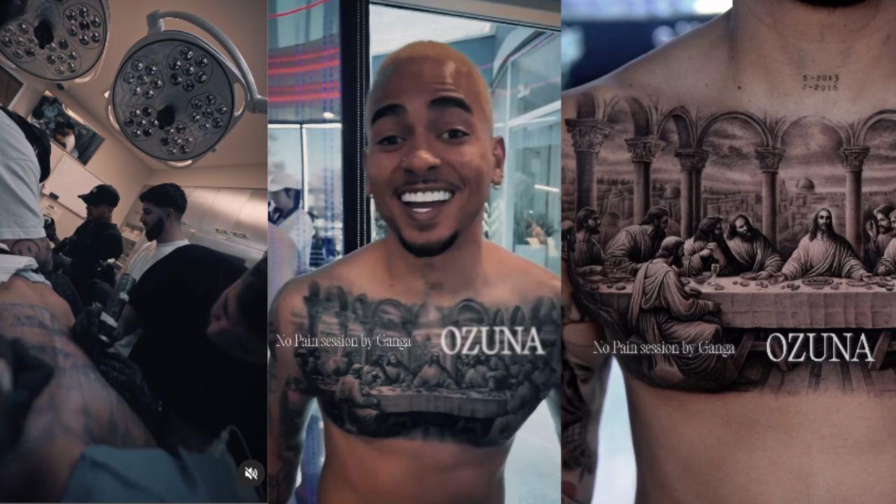 Imagen Principal de Nota: Ozuna presume 'La Última Cena' entre sus nuevos tatuajes