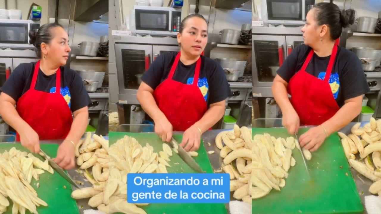 Imagen de Hondureña conquista TikTok con su habilidad para cortar plátanos: ¡Un talento viral!