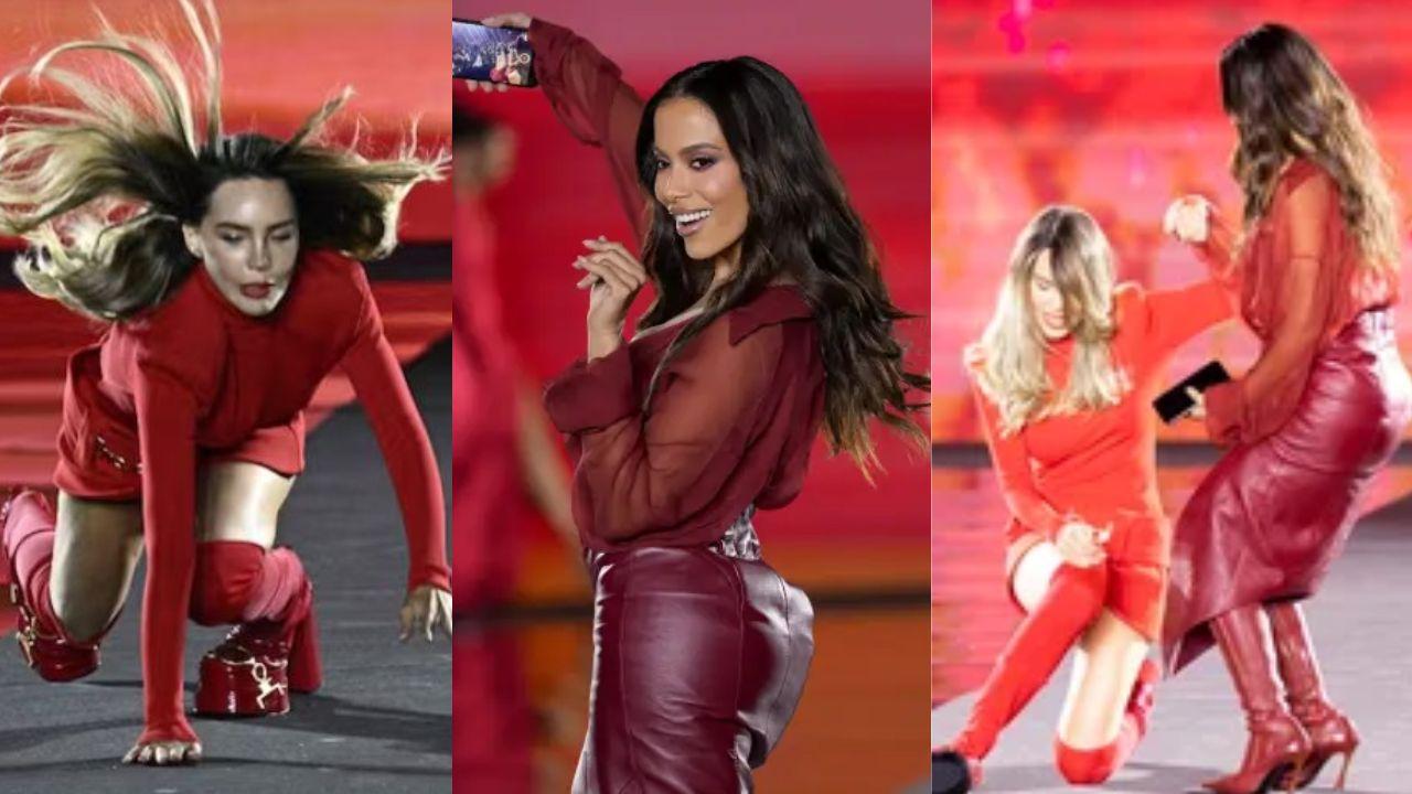 Imagen de Así reaccionó Anitta al ver a Belinda tras su caída en la Fashion Week