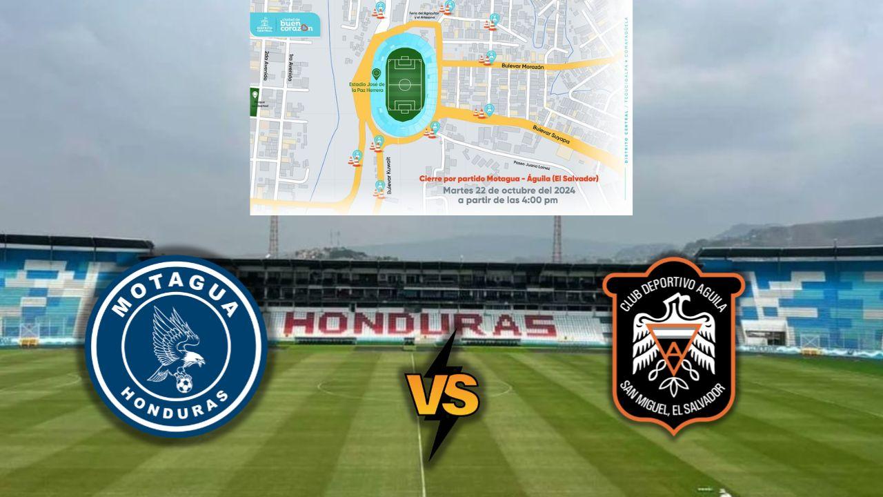 Imagen de Motagua vs. Águila: Cierre de calles por el repechaje de la Copa Centroamericana de Concacaf 2024