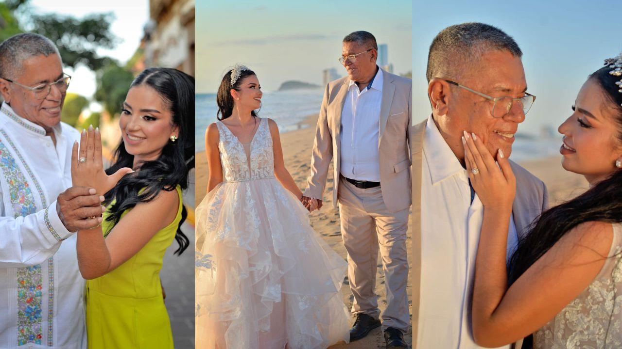 Imagen Principal de Nota: Isabel y Lino: Pareja sinaloense con 40 años de diferencia se casa y desafía estereotipos