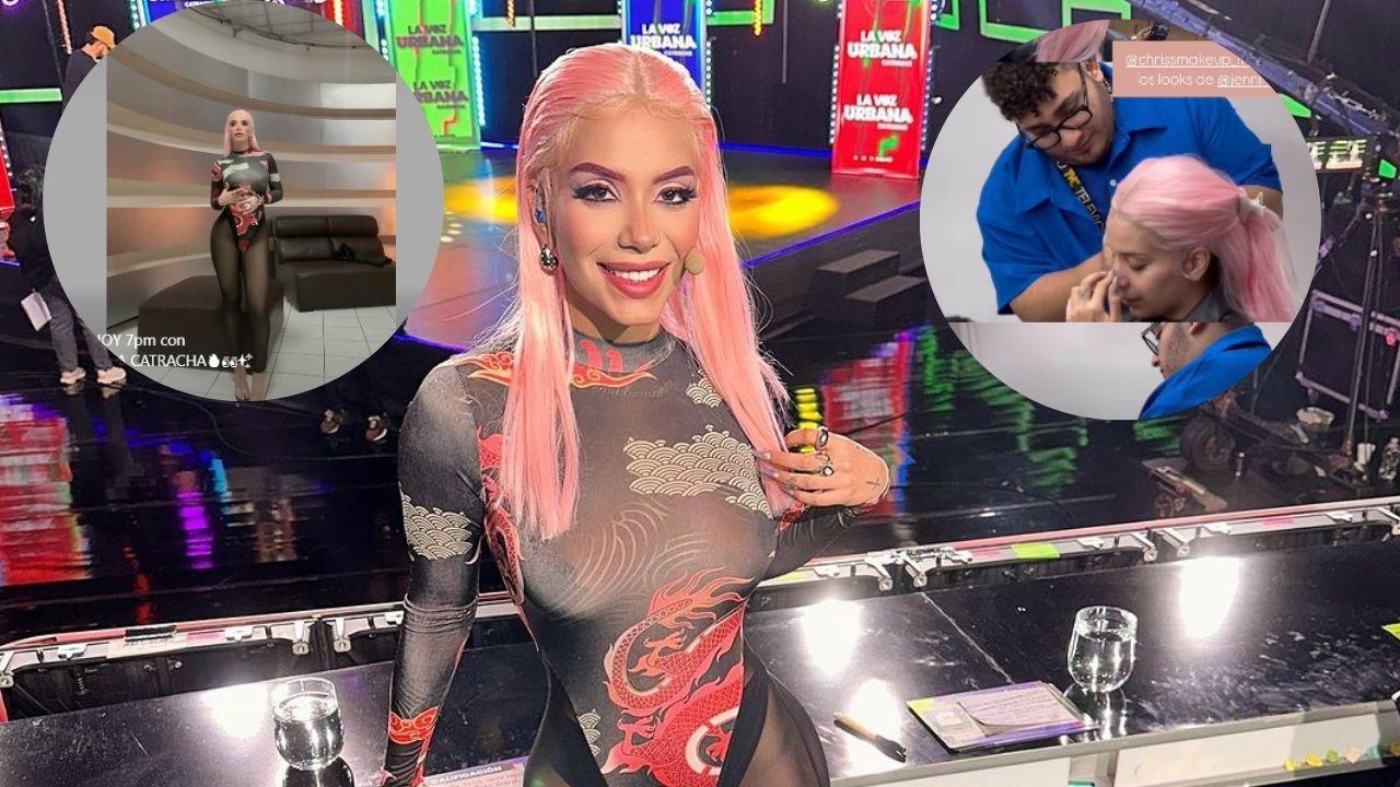 Imagen Principal de Nota: Jennifer Funes enciende las redes con atrevido look transparente en ‘La Voz Urbana Catracha’