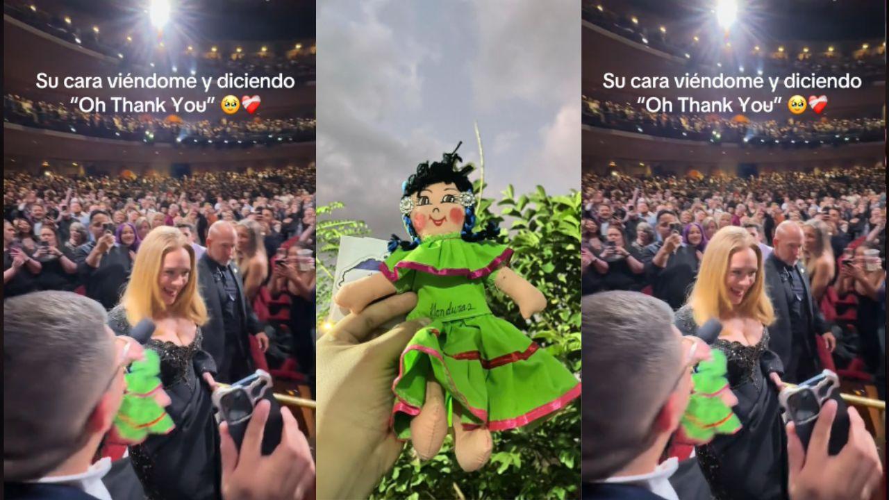 Imagen Principal de Nota: Joven hondureño cautiva a Adele con  regalo artesanal