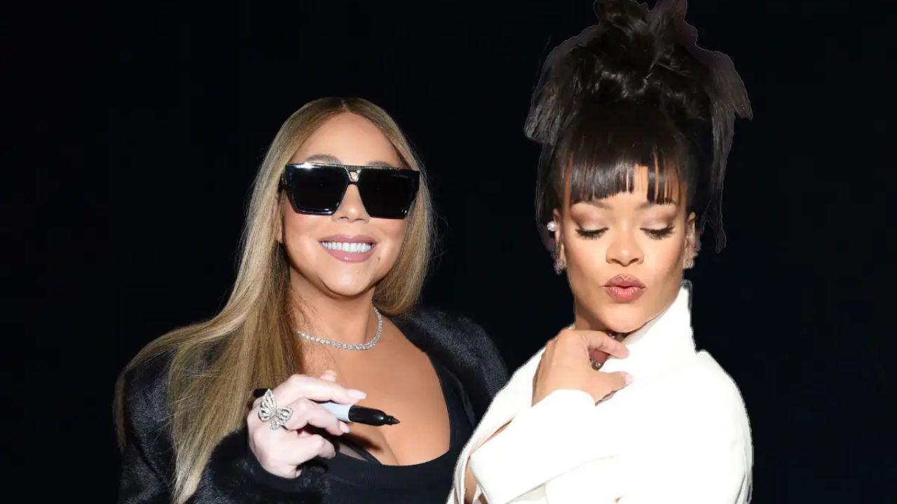 Imagen de Mariah Carey deja autógrafo en el cuerpo de Rihanna ¿En qué parte fue?