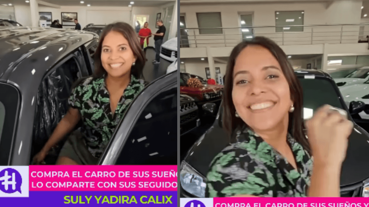 Imagen de Suly Cálix presume su nuevo carro y celebra un sueño hecho realidad