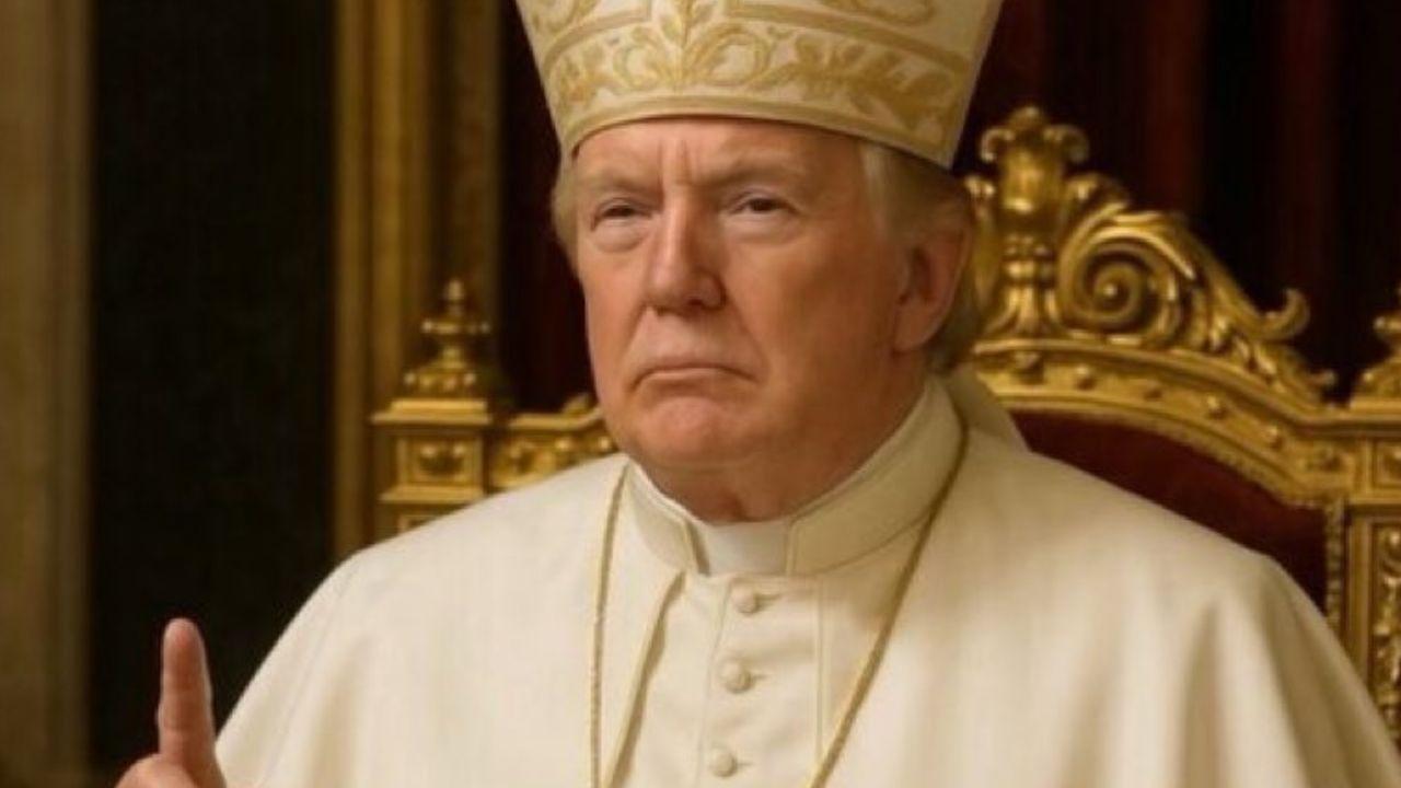 Imagen de Donald Trump desata la polémica al publicar foto vestido de papa a días del cónclave