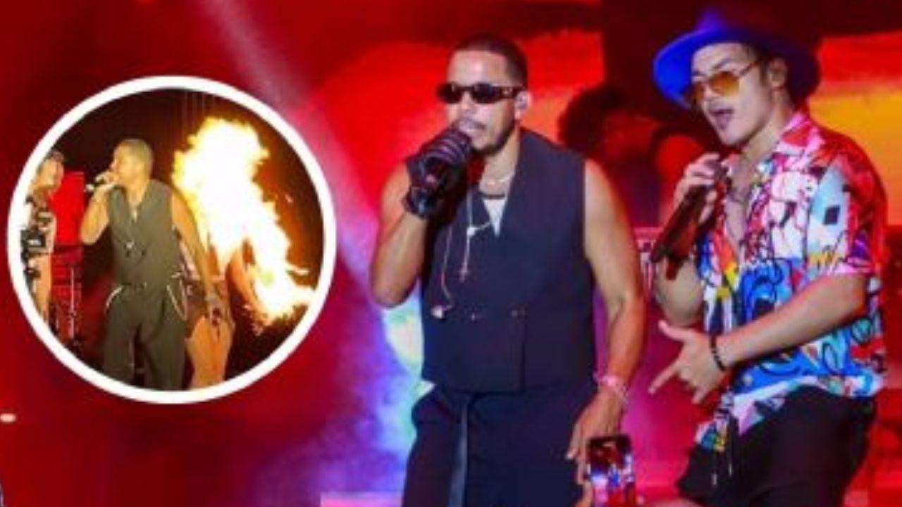 Imagen de Bailarina de ‘Ilegales’ sufre quemadura en pleno show por efecto pirotécnico