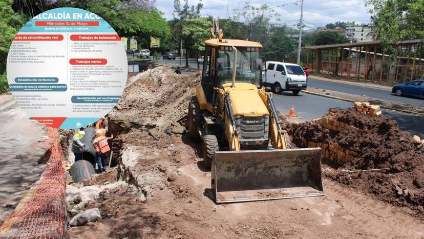 Calles de Tegucigalpa cerradas por mantenimiento este miércoles 14 de mayo