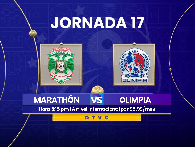 EN VIVO: Marathón Vs. Olimpia, juego disponible a nivel internacional