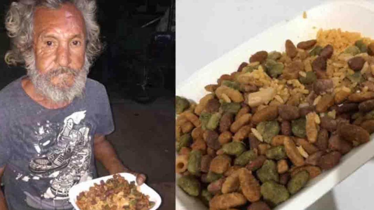 Imagen Principal de Nota: ¿Recuerdas al hombre que le dieron comida de perro con arroz? Mira ahora cómo le cambio la vida