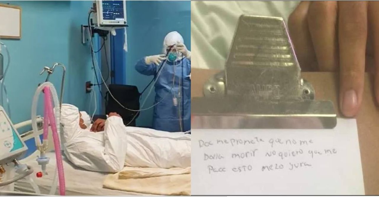 Imagen Principal de Nota: '¿Doc, me promete que no me dejará morir?, el clamor de un paciente covid a médico del Hospital Escuela que se hizo viral