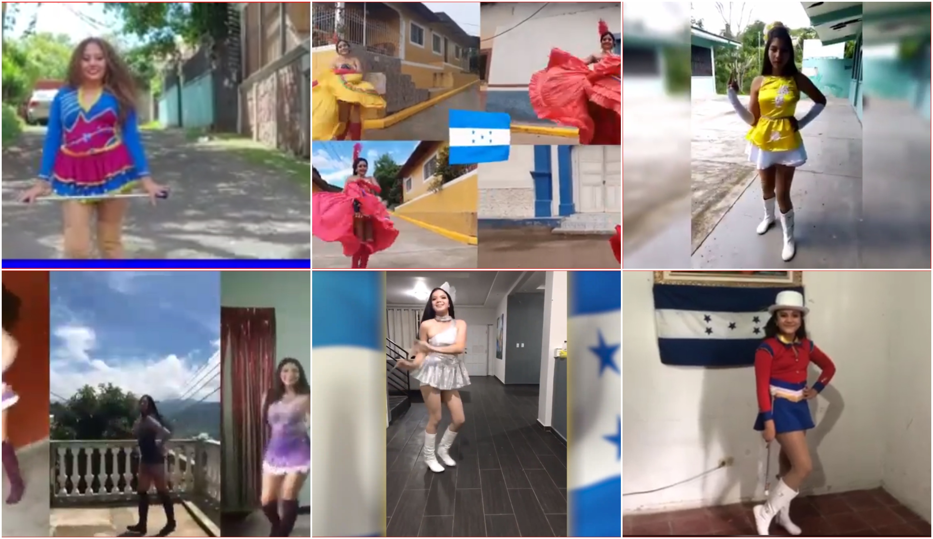 Ellas son las palillonas que participan en el concurso virtual de la independencia de Honduras este 2020