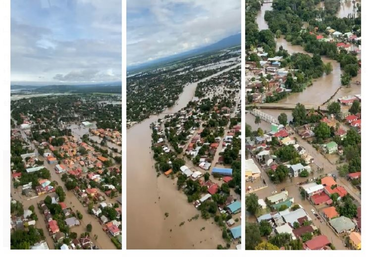 Imagen Principal de Nota: Impresionantes tomas aéreas de las zonas del Valle de Sula, La Ceiba y Tegucigalpa que quedaron bajo el agua por estragos de Eta