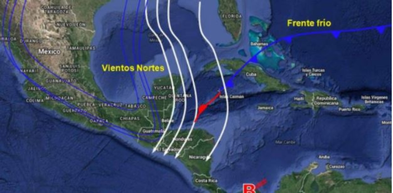 Imagen Principal de Nota: Lluvias y bajas temperaturas sufrirán hondureños este 1 de diciembre por el ingreso de un frente frío