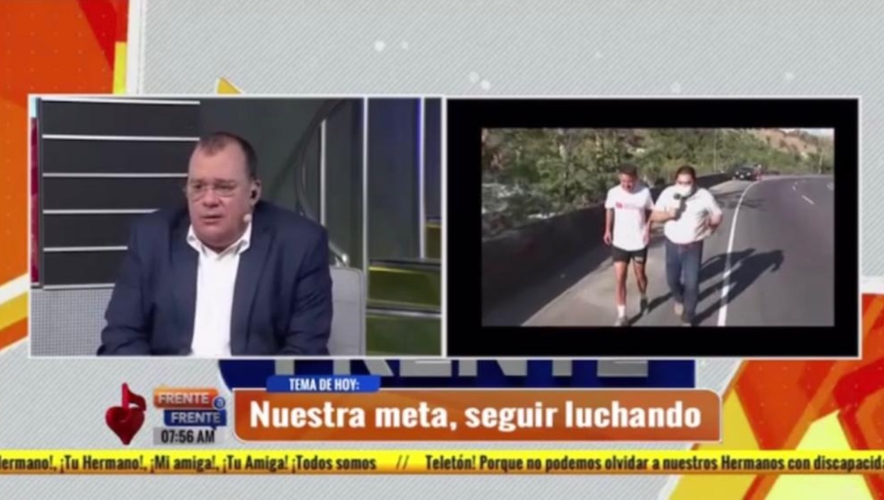 Imagen Principal de Nota: Teletón: Hondureño camina desde SPS hasta Tegucigalpa para motivar a los hondureños a donar