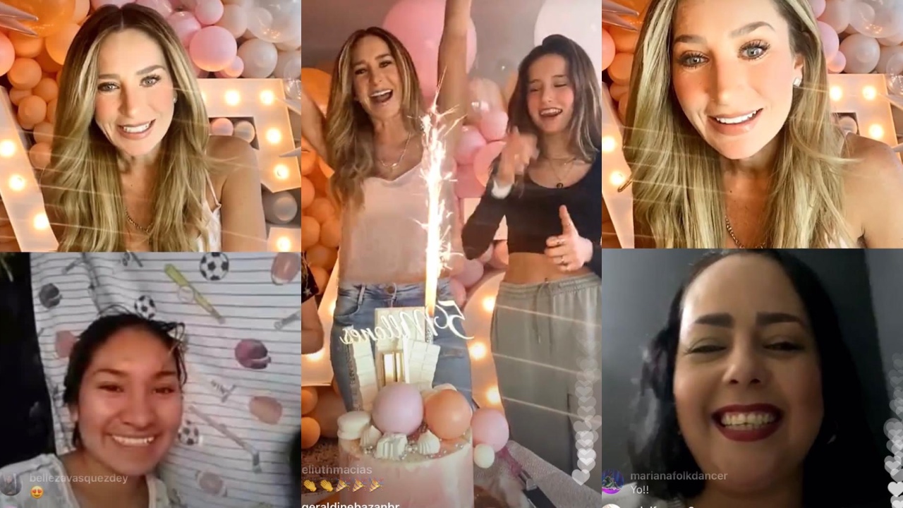 Imagen Principal de Nota: Geraldine Bazán celebró sus 5 millones de seguidores con llamadas sorpresas, ¡mira las divertidas reacciones!