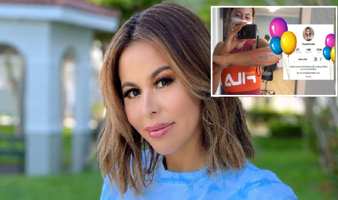 Imagen Principal de Nota: Lipstickfables se hizo un tatuaje para celebrar que llegó al millón de seguidores en TikTok