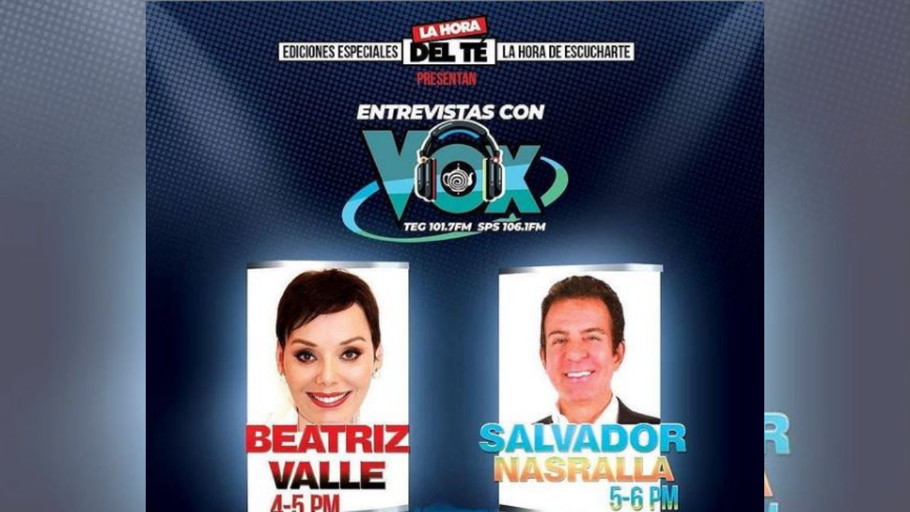 Imagen Principal de Nota: Sigue nuestro Facebook Live de La Hora del Té con Beatriz Valle y Salvador Nasralla