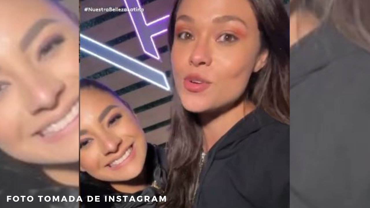 Imagen de Sirey Morán y la representante mexicana desde Nuestra Belleza Latina calientan el partido México vs Honduras