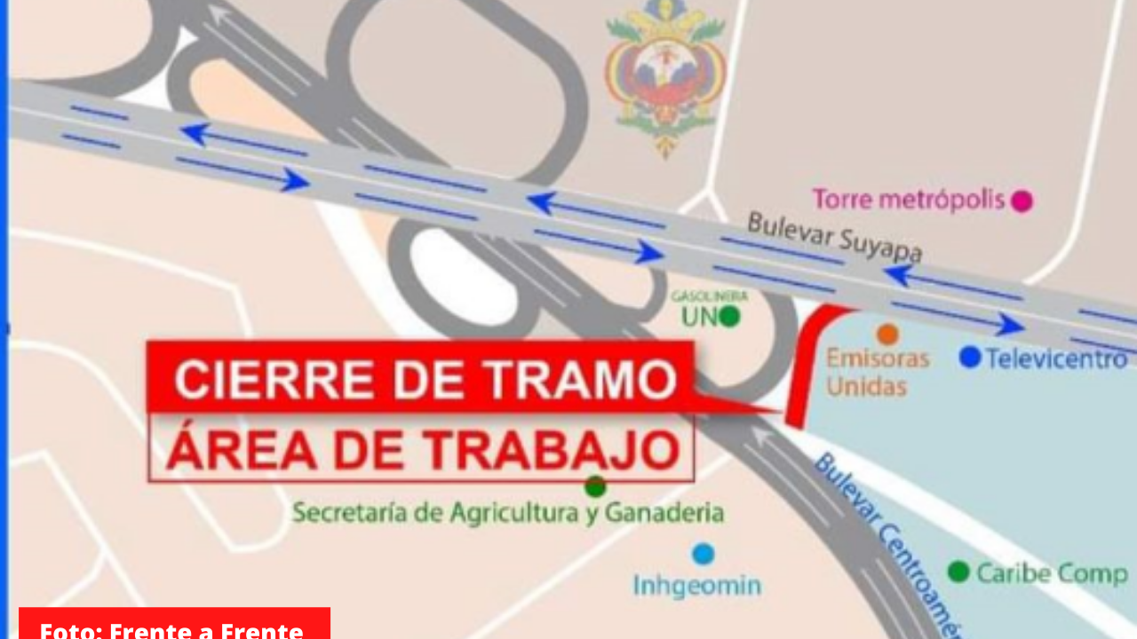 Imagen de Anuncian cierre de tramo que conecta los bulevares Centroamérica y Suyapa en Tegucigalpa