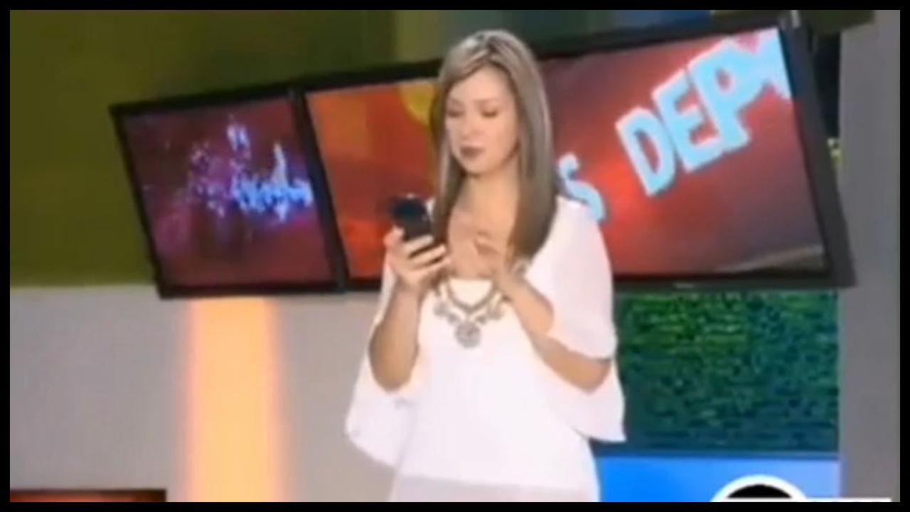 Imagen Principal de Nota: Presentadora colombiana se viralizó tras aparentar estar desnuda en la televisión