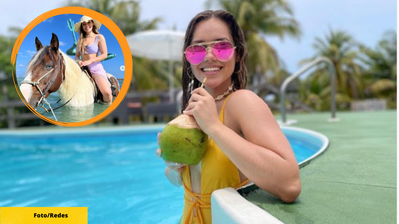 Imagen Principal de Nota: Erika Williams luce espectacular en traje de baños,  posando en las playas de Islas de la Bahía