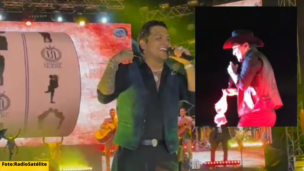 Imagen de Vídeo: Así reaccionó Christian Nodal al recibir brasier de hondureña durante concierto en Tegucigalpa