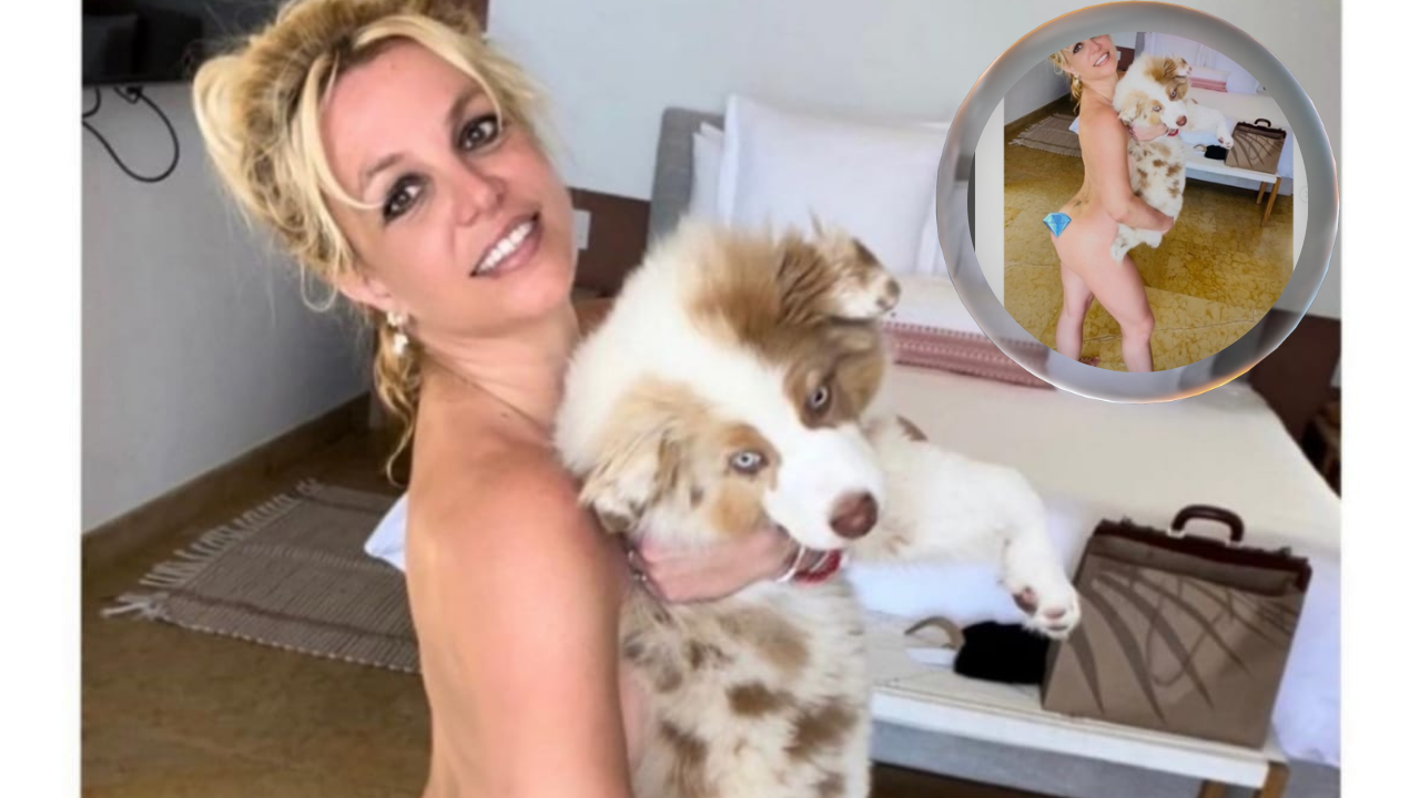 Imagen de ¡Sin censura! Britney  Spears vuelve a posar desnuda junto a su mascota