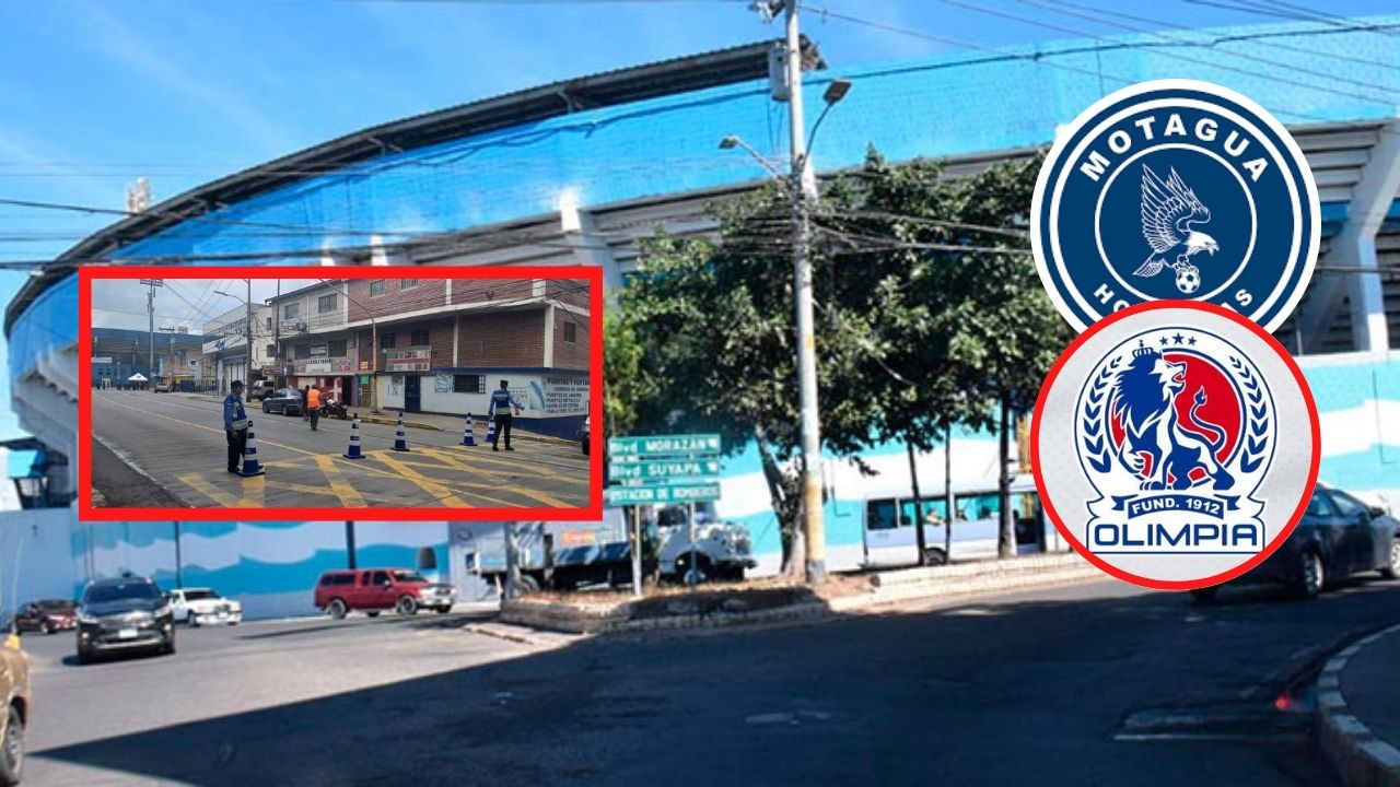 Imagen Principal de Nota: Estas calles de Tegucigalpa estarán cerradas por el clásico de semifinales Motagua vs. Olimpia