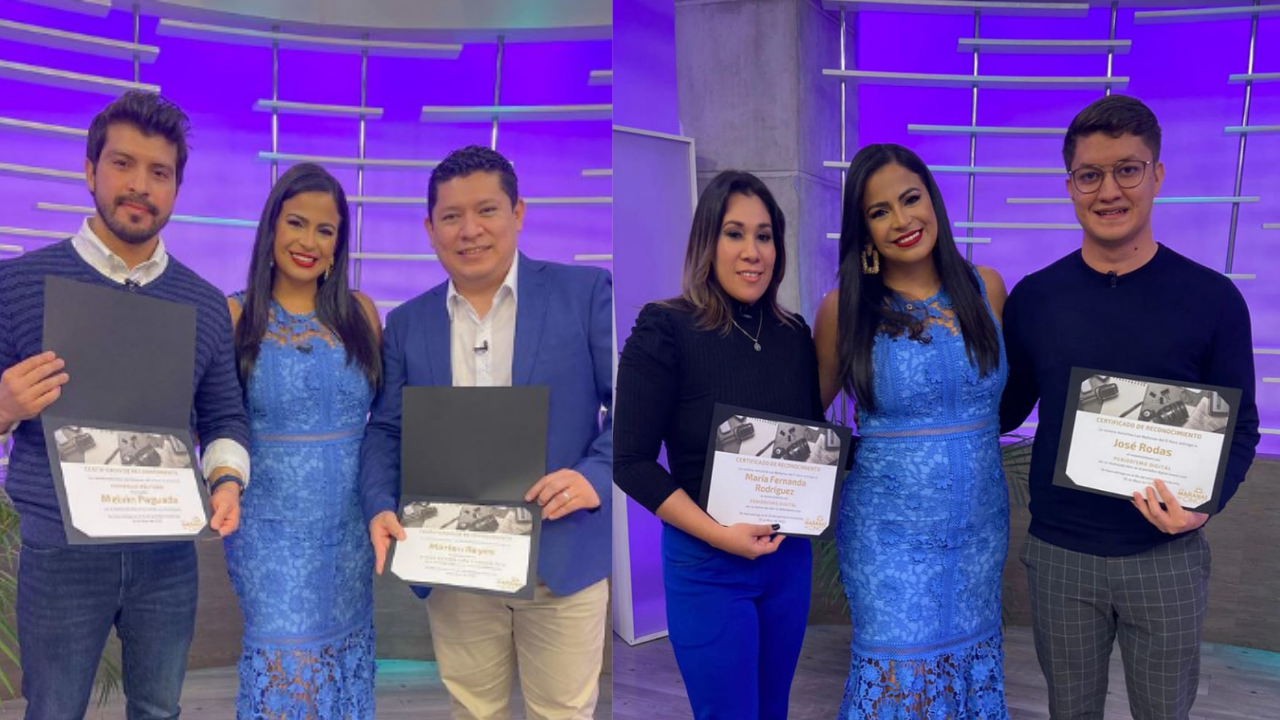 Imagen de Las Mañanas del 5 reconoce a varios periodistas de Televicentro por su gran labor de informar