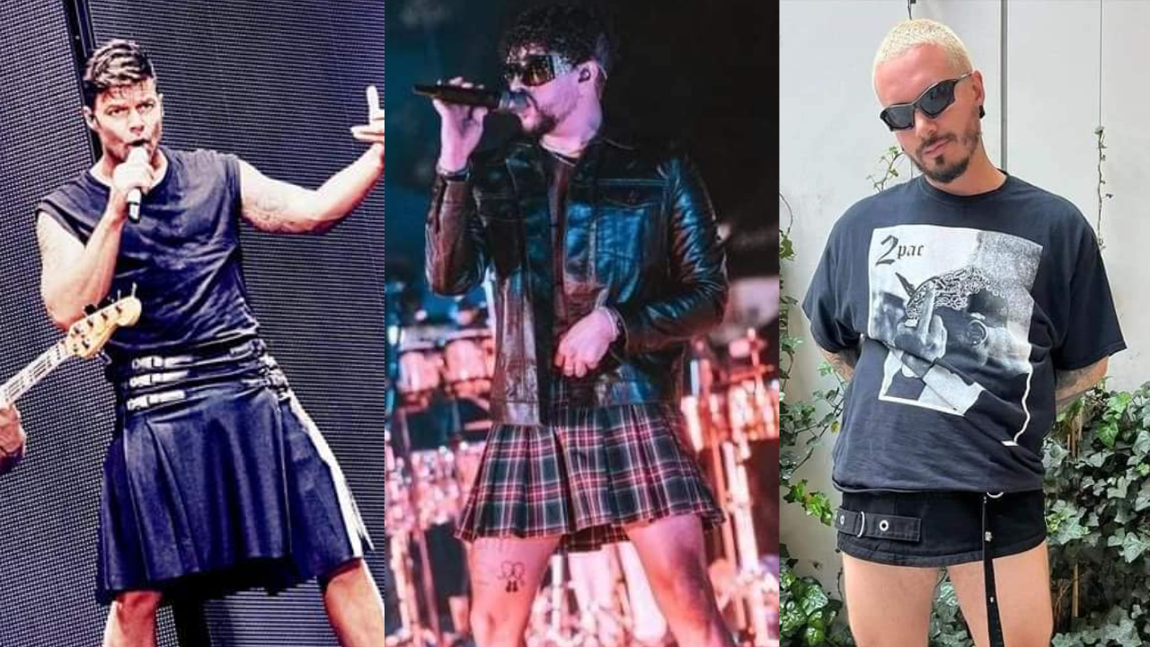 Imagen Principal de Nota: Ricky Martín, Bad Bunny y J Balvin ponen en tendencia las faldas en hombres