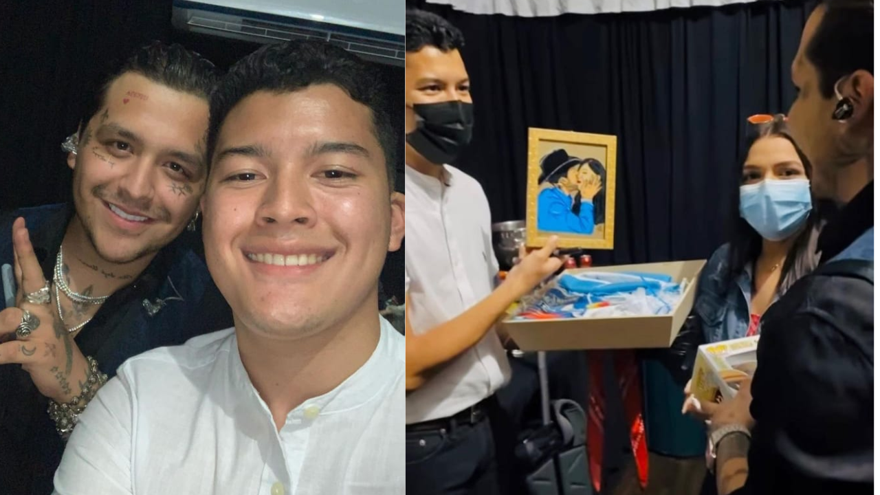 Imagen de Hondureño se viraliza al responder críticas en TikTok,  por regalarle retrato a Christian Nodal