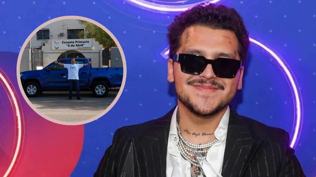 Imagen Principal de Nota: Christian Nodal cumplió la promesa que hizo a su maestro en primaria; lo sorprendió con una camioneta nueva