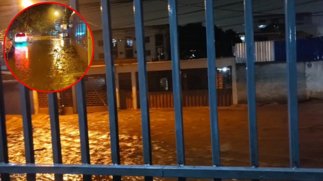 Imagen de Fuerte lluvia provoca inundaciones en calles y desborda quebradas en Tegucigalpa