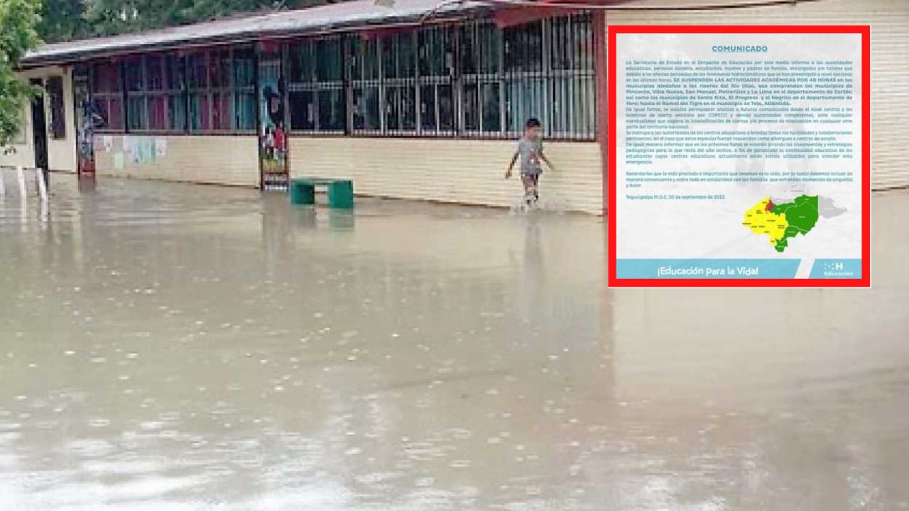 Imagen Principal de Nota: Educación suspende clases en escuelas aledañas al río Ulúa por alerta de inundaciones