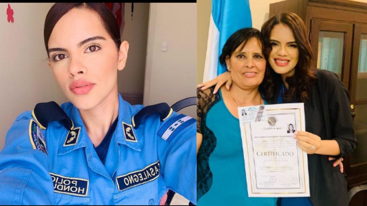 Imagen de Yaneth Casalegno, policía hondureña, pone a disposición sus servicios como abogada