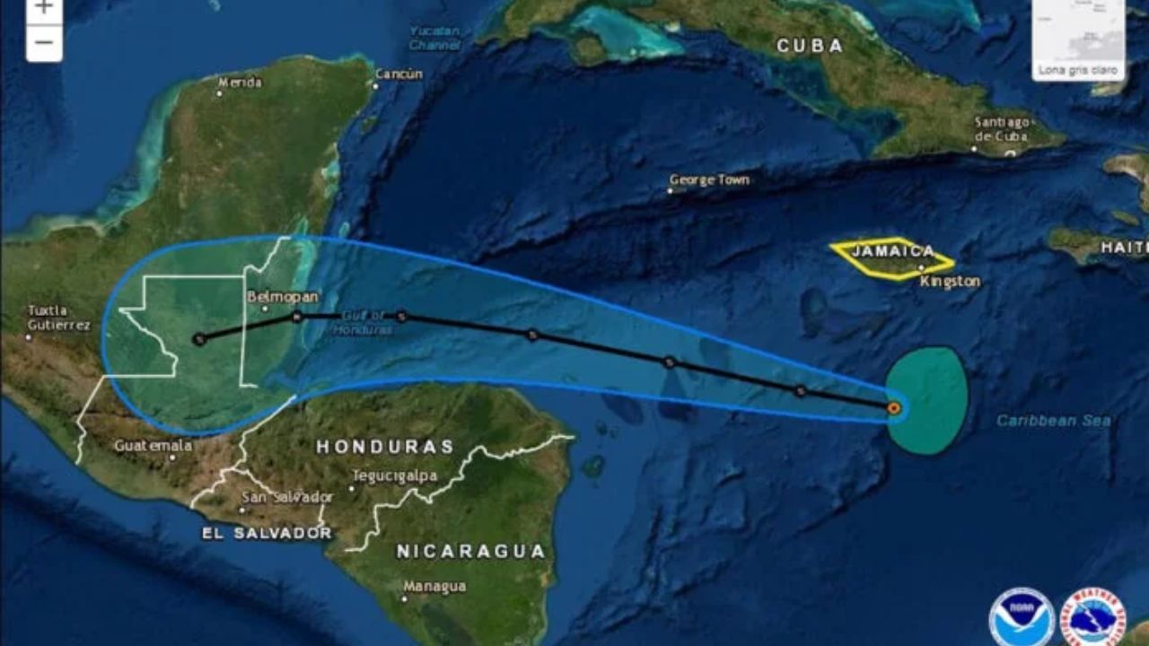 Imagen de Honduras bajo alerta verde  tras la formación de la tormenta tropical Lisa