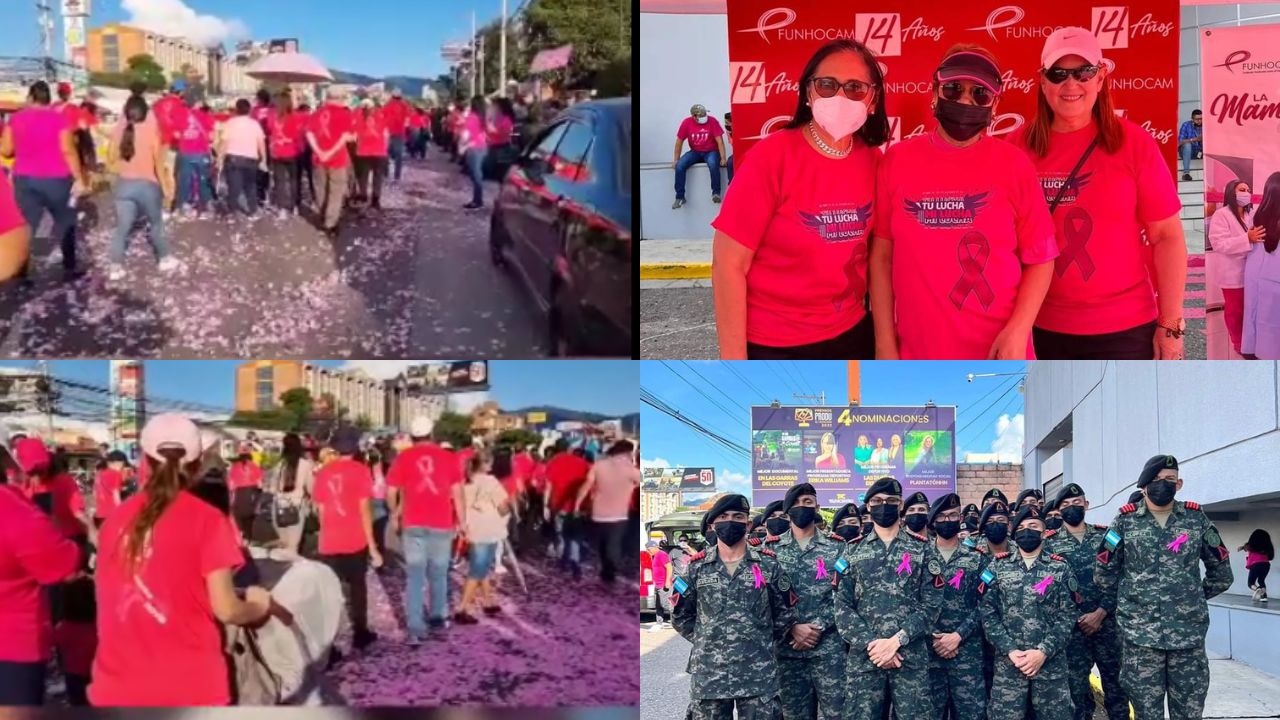 Imagen Principal de Nota: Funhocam, con apoyo de TVC y EU, culmina mes de lucha contra el cáncer de mama con 'Caminata Rosa'