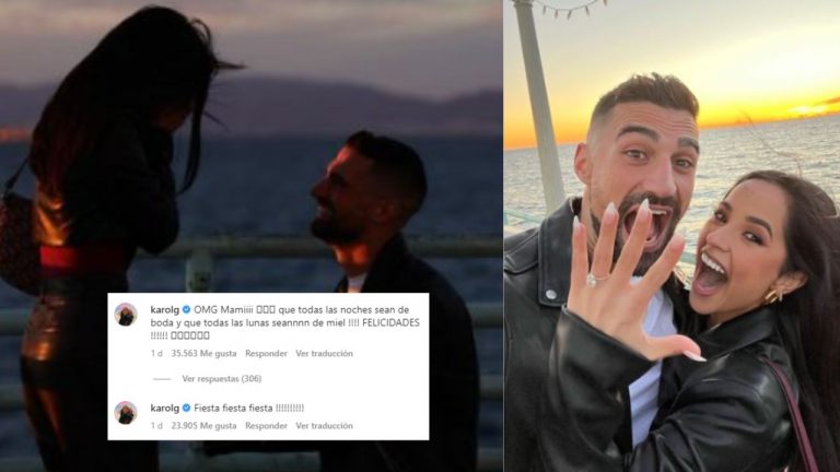 Imagen Principal de Nota: 'OMG Mami', Karol G se unió a las felicitaciones por el compromiso de Becky G