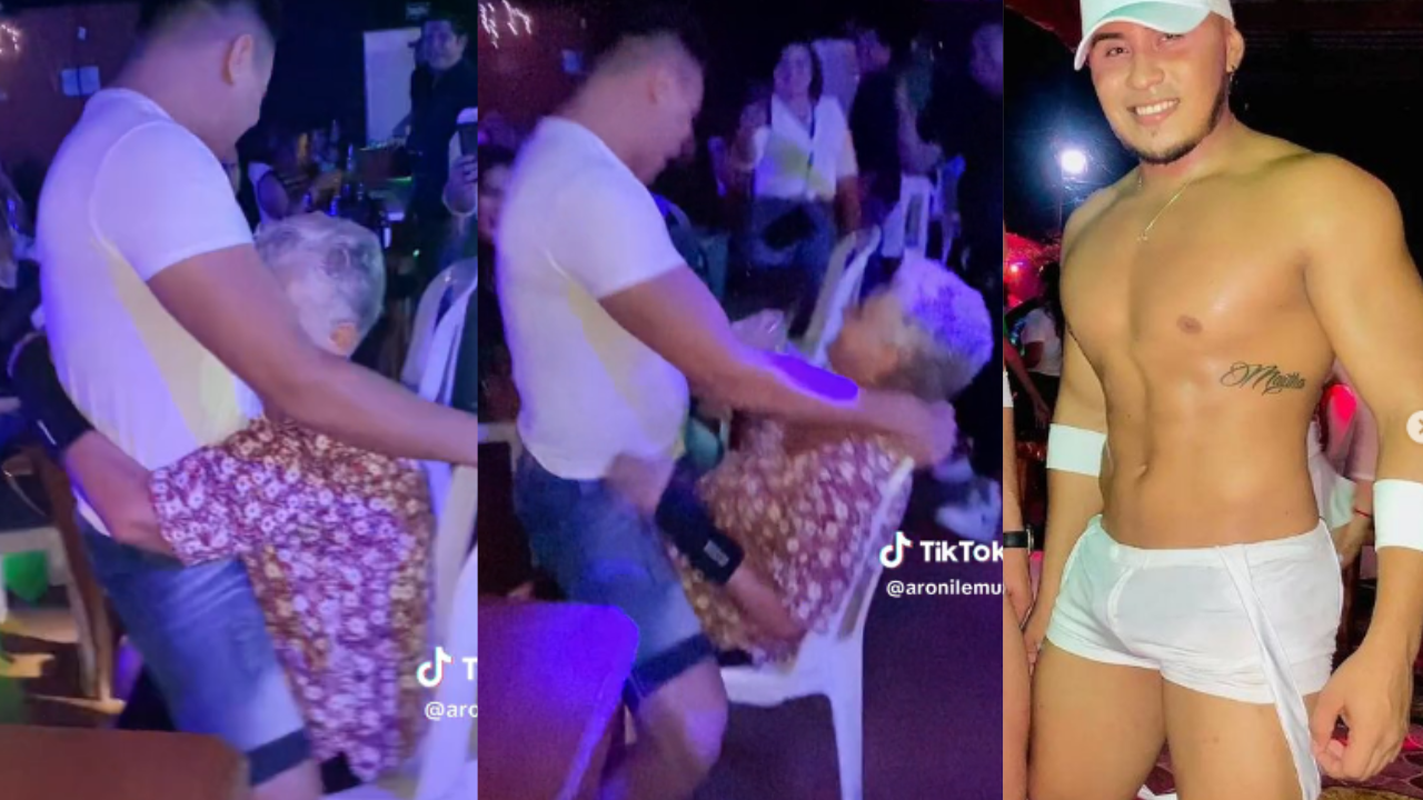 Imagen Principal de Nota: Así reaccionó abuelita hondureña al atrevido baile de un stripper