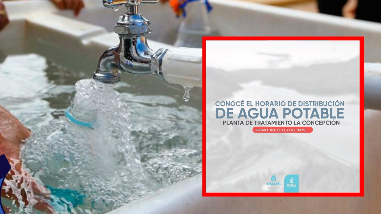 Imagen Principal de Nota: Horario de distribución de agua potable en Tegucigalpa desde el 22 hasta el 28 de mayo