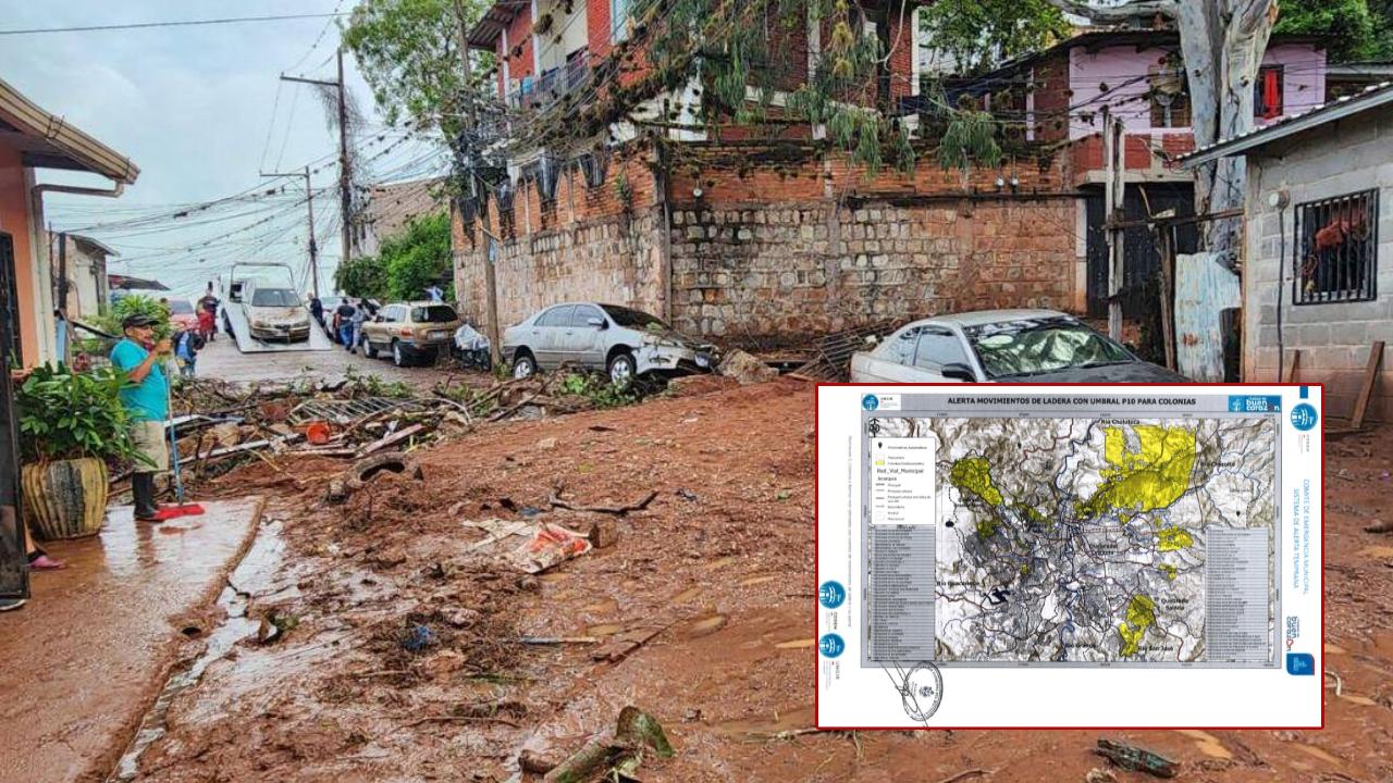 Imagen de Listado de barrios y colonias de Tegucigalpa que son vulnerables a deslizamientos por lluvias