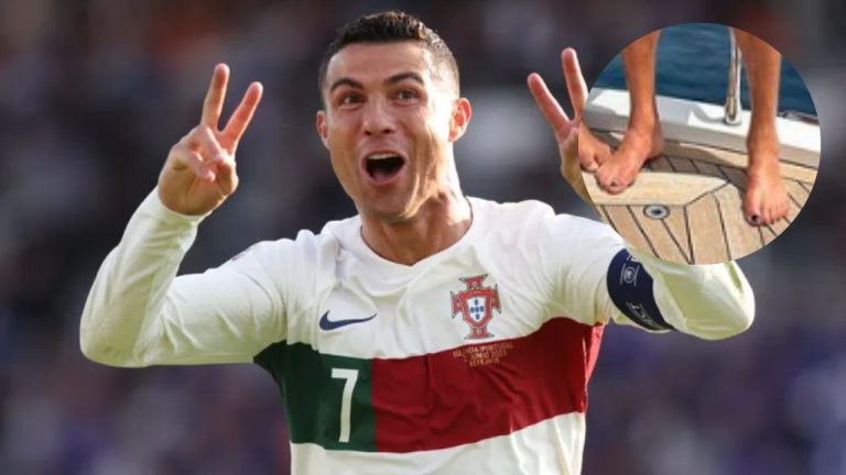 Imagen Principal de Nota: Cristiano Ronaldo se une a la tendencia de Quioto y se pinta las uñas de los pies en color negro